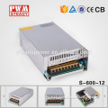 Steady CE approved S-600-12 switching power supply 220v 12v 50a constant voltage switching power supply
